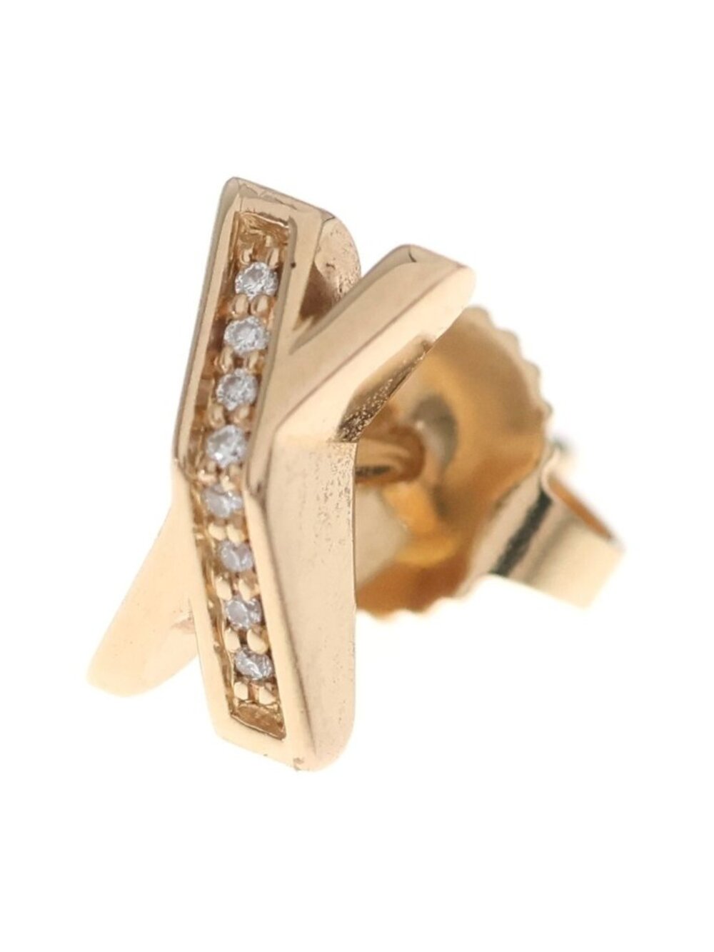 Tiffany & Co Atlas Diamond Single Earring Pink Gold 18K